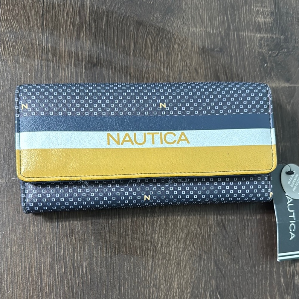 Nautica Navy and Mustard Wallet
